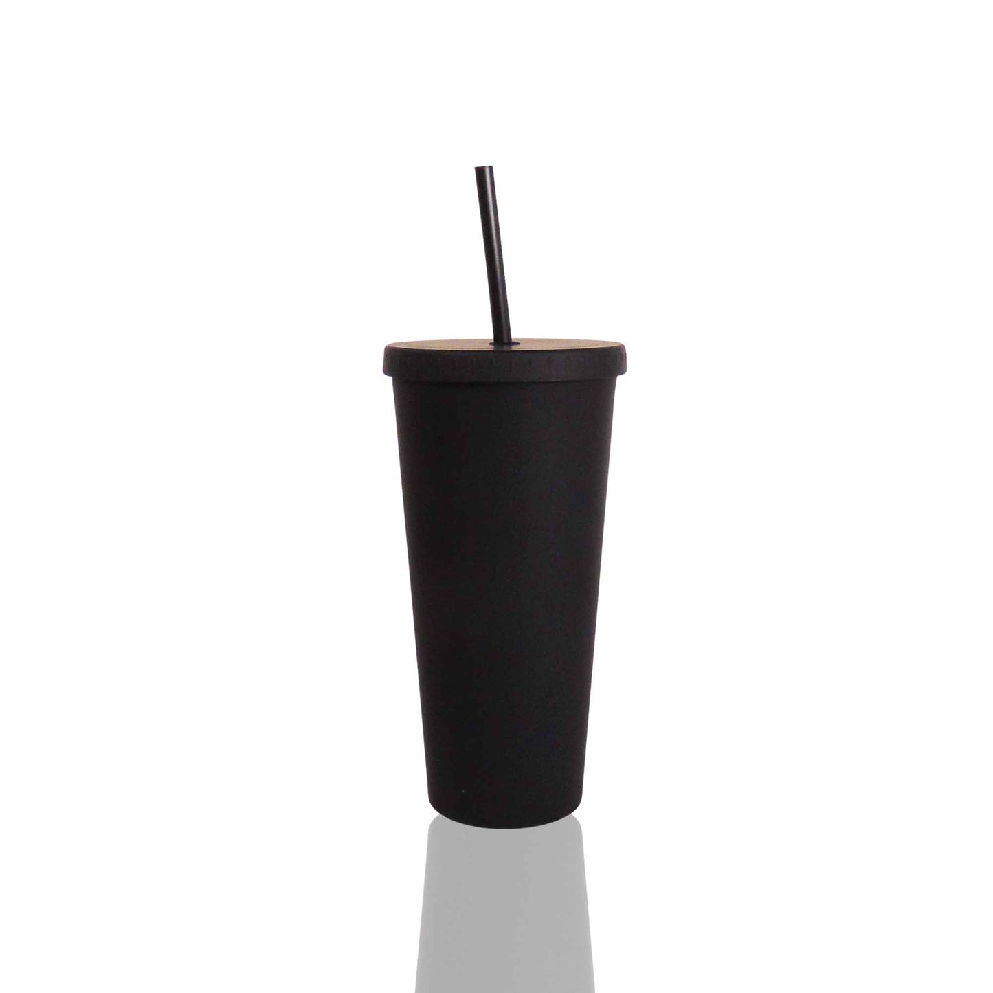 Becher mit Deckel und Strohhalm / 470 ml.