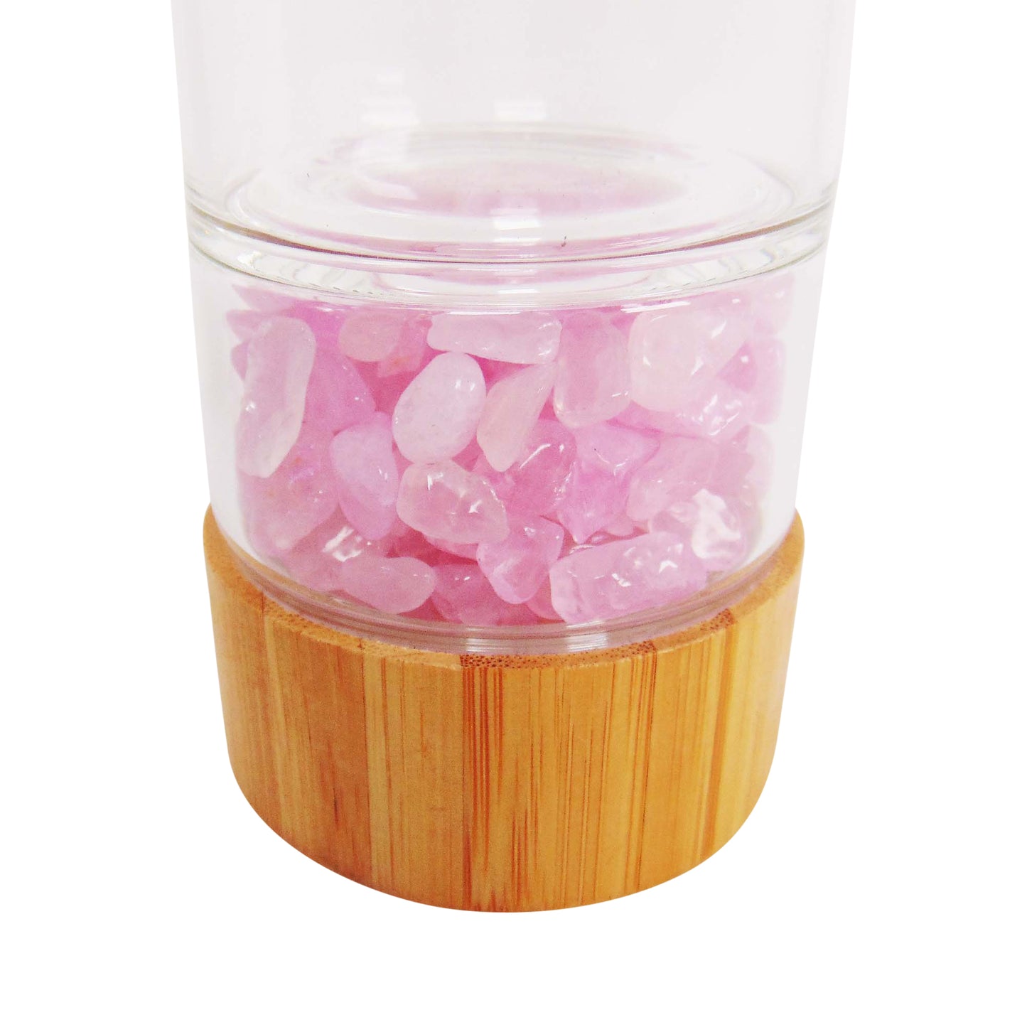 Trinkflasche aus Glas mit Edelsteinen / 500 ml.
