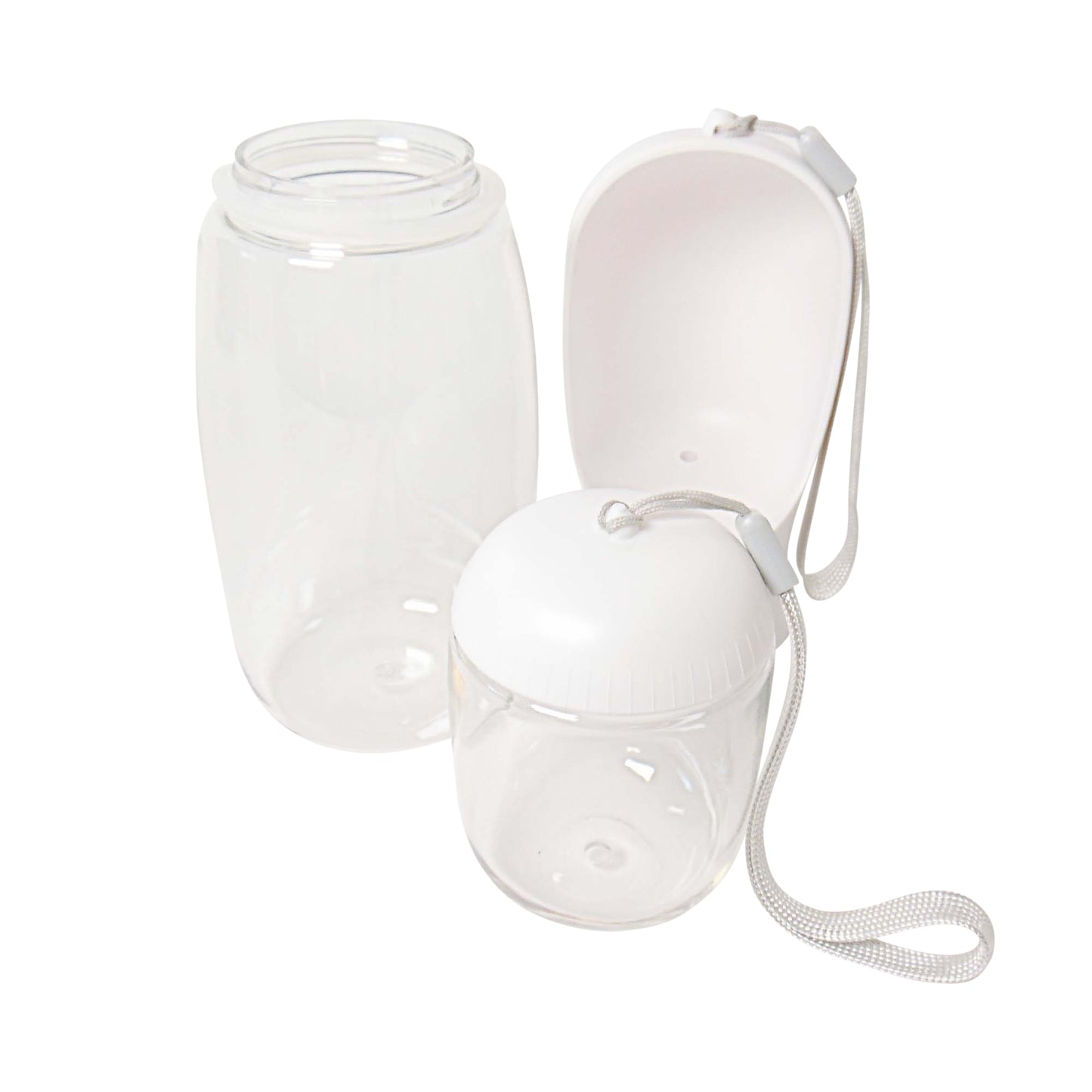 Hundetrinkflasche + Futterbehälter / 550 ml.